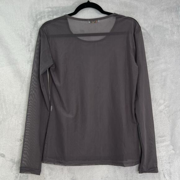 VTG Y2K St4cc4to Mesh Blouse Sheer Top‎ Womens 3XL (More like L) Long Sleeve - Picture 5 of 11